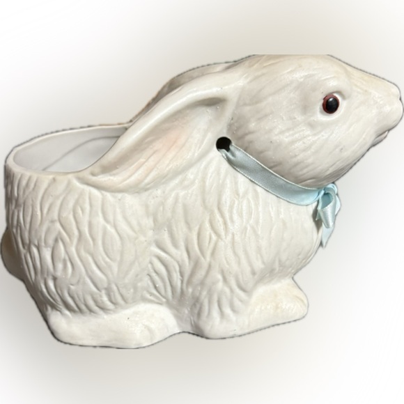 Vintage Porcelain Rabbit Planter - Picture 1 of 6